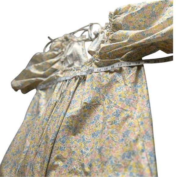 For Love & Lemons Merian Mini Dress 100% Cotton Ditzy Floral - Picture 9 of 13